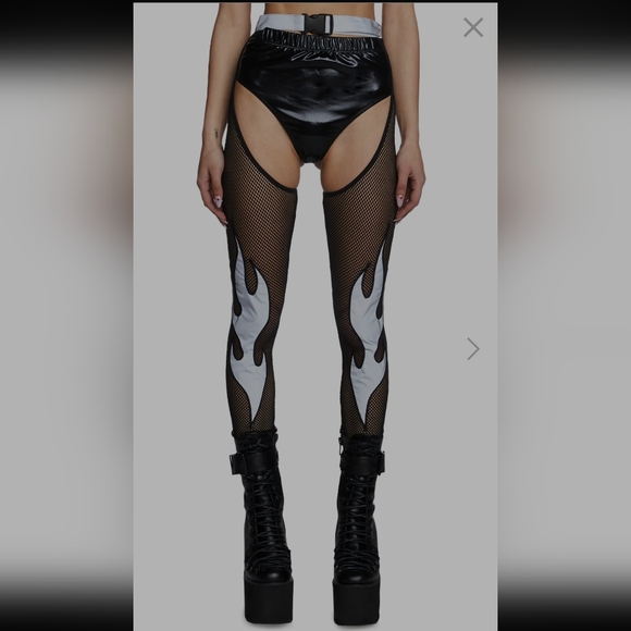 Dolls Kill Reflective Chaps - Picture 2 of 7